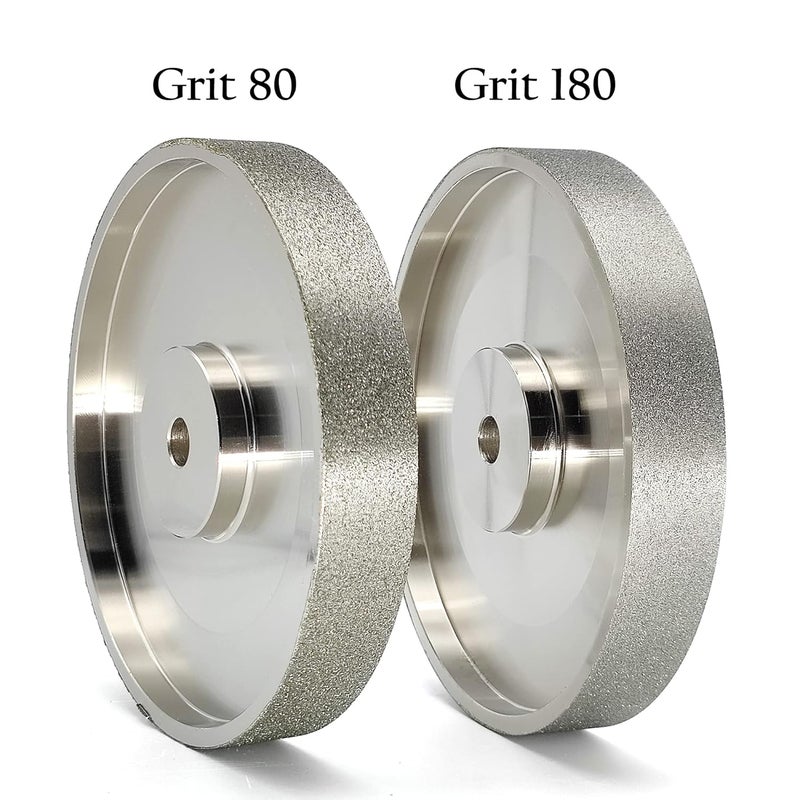 CAQUXIL CBN Grinding Wheel 6" Dia x 1" Wide, 1/2 inch Arbor, Sharpen High Speed Steel Cutting Tools, Diamond Grinding Wheel Grit #80 - Image 4